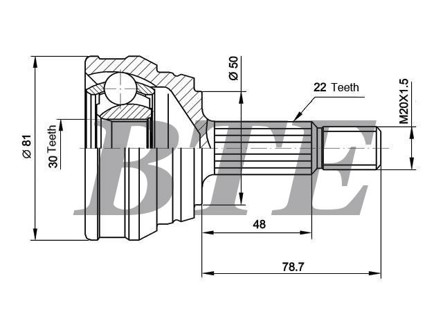 CV Joint Kit:171 407 311J