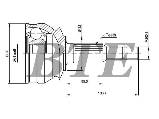 CV Joint Kit:90125875