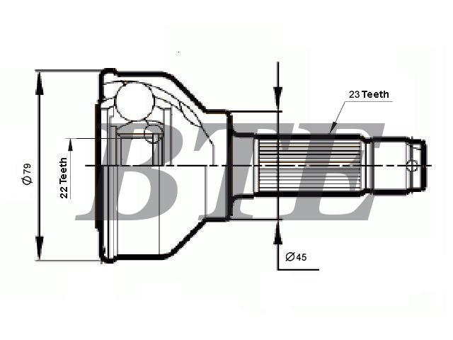 CV Joint Kit:44305-634-013