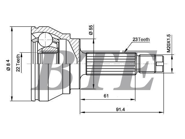 CV Joint Kit:6099110