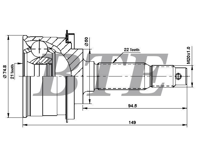 CV Joint Kit:8-94158131-2