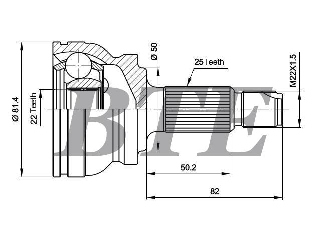 CV Joint Kit:BAU5466