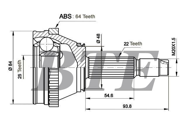 CV Joint Kit:7611232